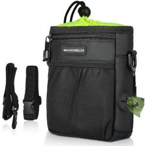 Bolsa de premios para perros lona negra