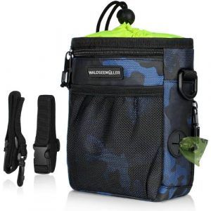 Bolsa de premios para perros camo azul