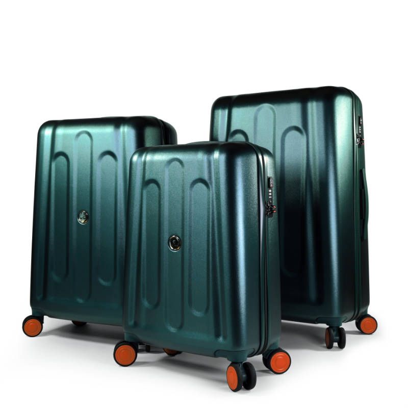 CANOE Maleta spinner Set 3 verde