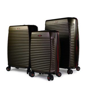 DUBAI Maleta spinner Set 3 marrón