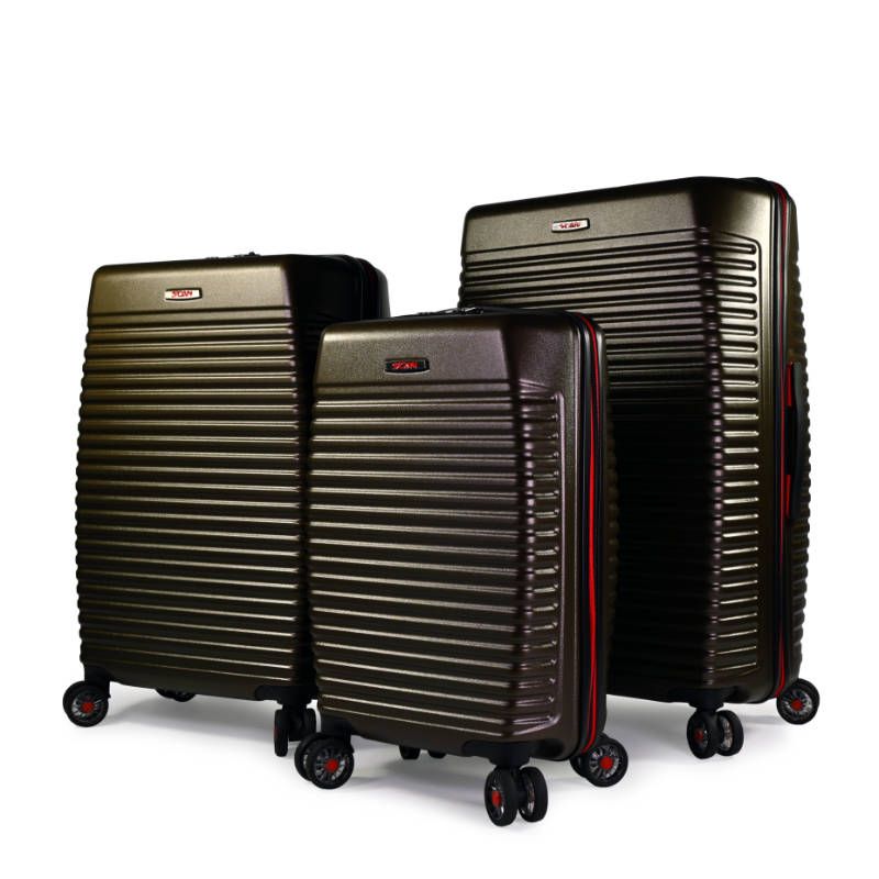 DUBAI Maleta spinner Set 3 marrón